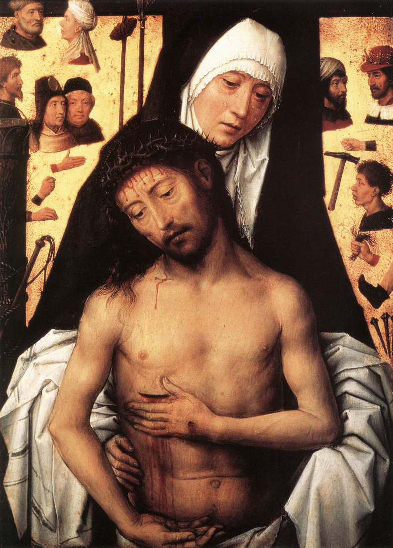 the virgin showing the man of sorrows